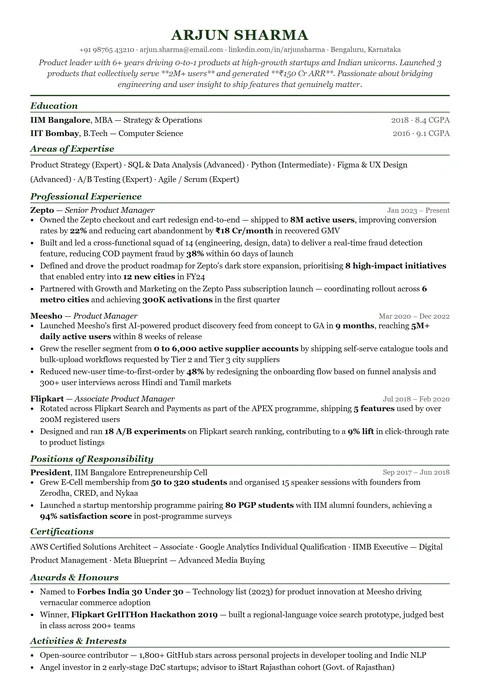 Investment Banking Finance Resume Template — Cursivo